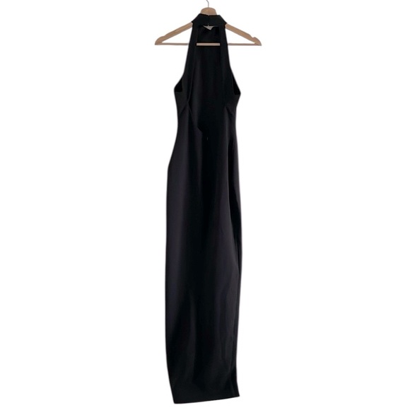 Likely Jennings Halter Gown Women’s Size 2 Floor Length Open‎ Back Slit Black - Picture 5 of 10